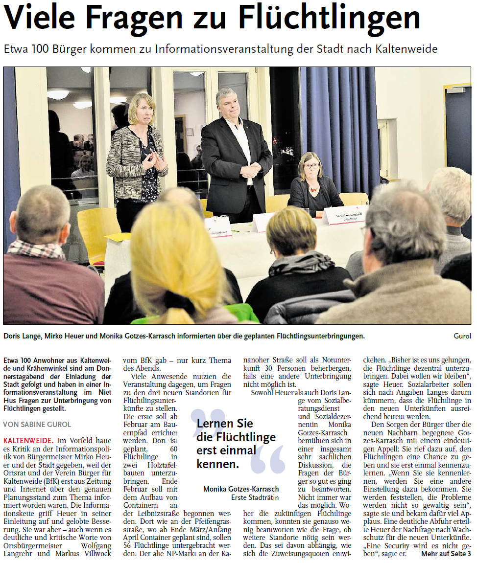 Nordhannoversche Zeitung vom 28.11.2015 Nordhannoversche Zeitung vom 28.11.2015