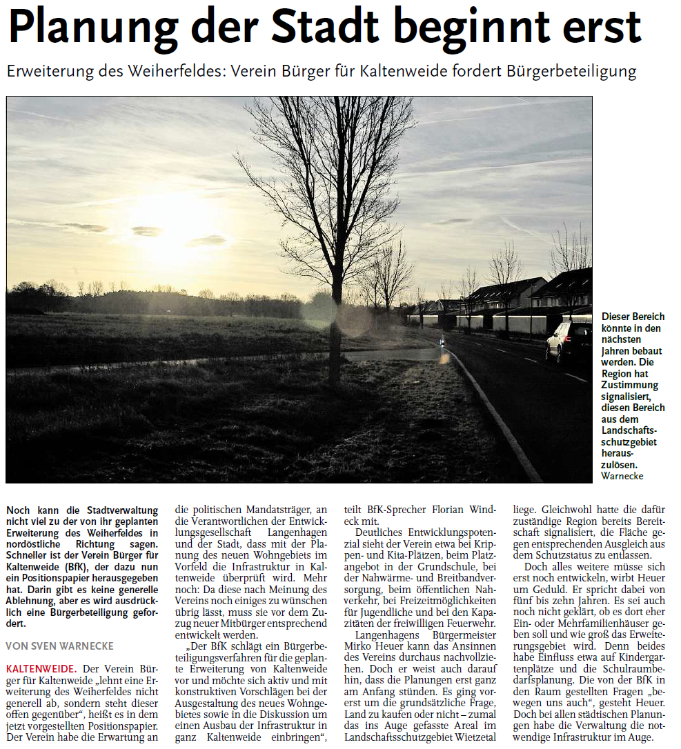 Nordhannoversche Zeitung vom 11.12.2015 Nordhannoversche Zeitung vom 11.12.2015