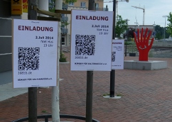 EINLADUNG via QR-CODE ohne konkrete Information um was es geht.